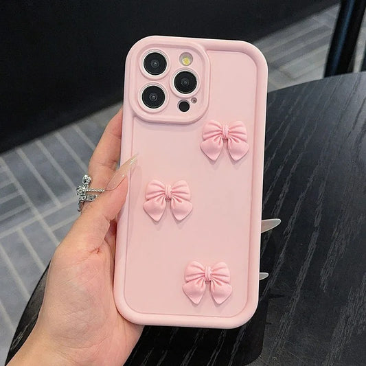 3D Pink Cute Butterfly Phone Case